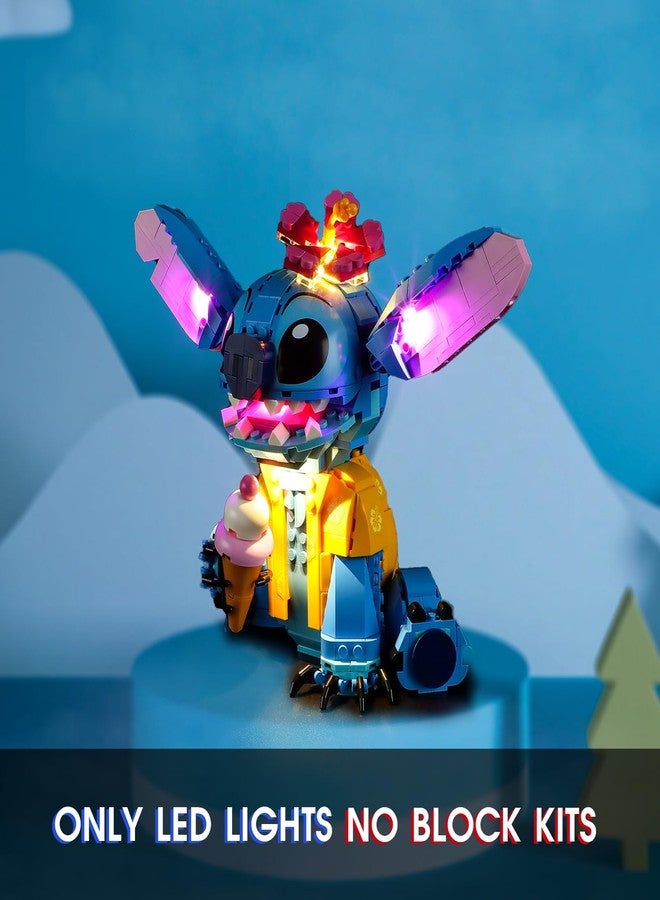Vaodest مصباح LED من Vaodest لمجموعة Lego Stitch 43249، تصميم وتكوين متوافق مع نموذج Lilo and Stitch Lego (مصباح LED فقط، وليس مجموعة مكعبات البناء) - Image 2